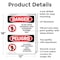 Signmission Do Not Enter Hazardous Area Bilingual Danger Sign, Aluminum, 12in W x 18in L, 2PK OS-2PACK-DS-A-1218-VS-1133 - alternate 6